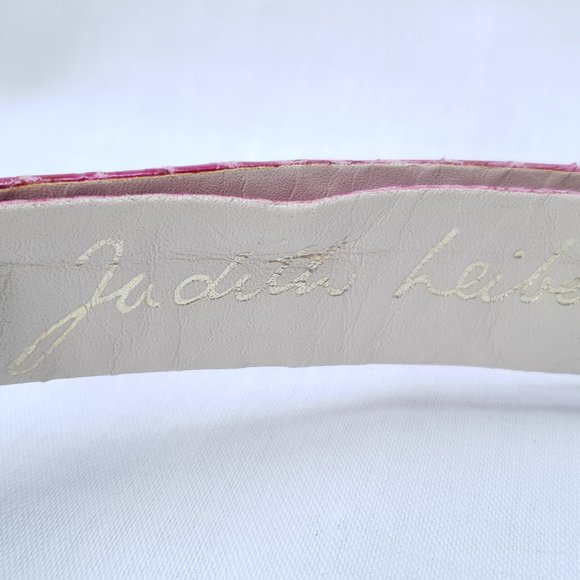 Judith Leiber adjustable leather belt skinny